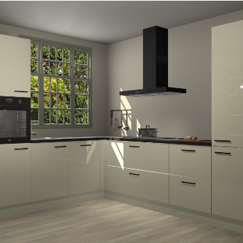 Magnolia hoogglans keuken Radom 55324