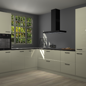 Magnolia hoogglans keuken Radom 55329