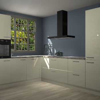 Magnolia hoogglans keuken Radom 55310