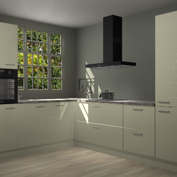 Magnolia hoogglans keuken Radom 55315