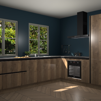 Chocolade Eiken greeploze  keuken Konin 65574