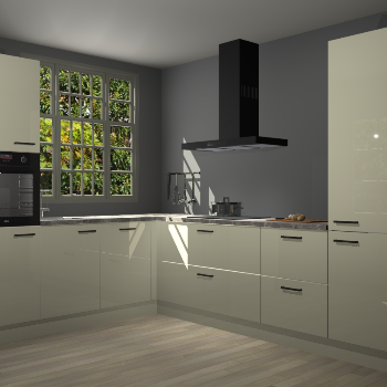 Magnolia hoogglans keuken Radom 55330