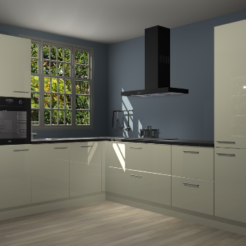 Magnolia hoogglans keuken Radom 55312