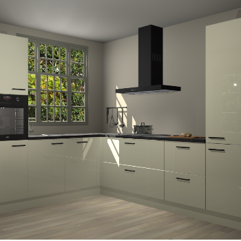 Magnolia hoogglans keuken Radom 55327