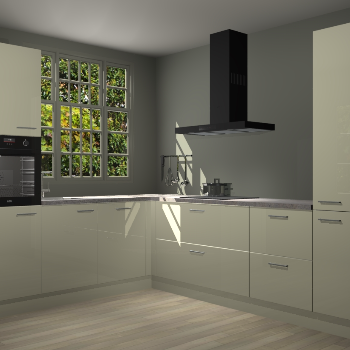 Magnolia hoogglans keuken Radom 55316