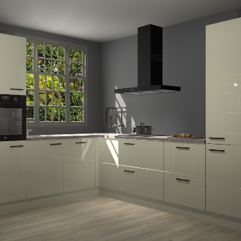 Magnolia hoogglans keuken Radom 55331