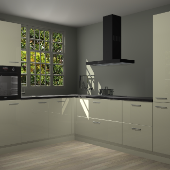 Magnolia hoogglans keuken Radom 55317