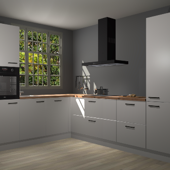 Zijdegrijze keuken Radom 55406