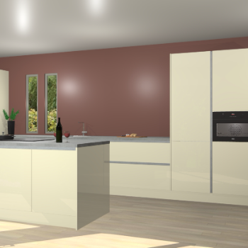 Magnolia hoogglans greeploze keuken Krakor 78088