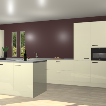 Magnolia hoogglans keuken Krakor 78089