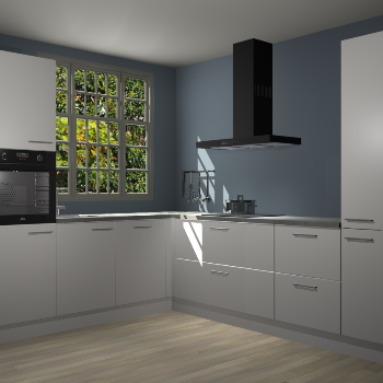 Zijdegrijze keuken Radom 55458