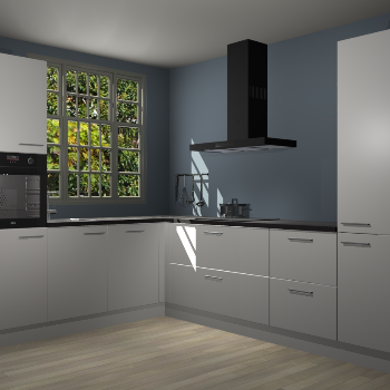 Zijdegrijze keuken Radom 55459