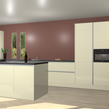 Magnolia hoogglans greeploze keuken Krakor 78184