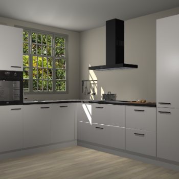 Zijdegrijze keuken Radom 55486