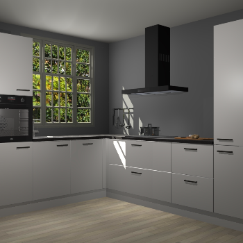 Zijdegrijze keuken Radom 55493