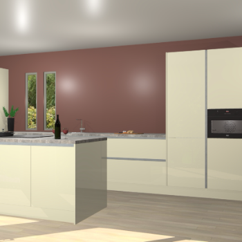 Magnolia hoogglans greeploze keuken Krakor 78195