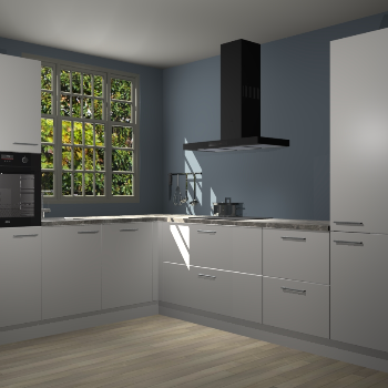 Zijdegrijze keuken Radom 55460