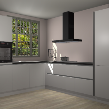 Zijdegrijze greeploze keuken Radom 55479