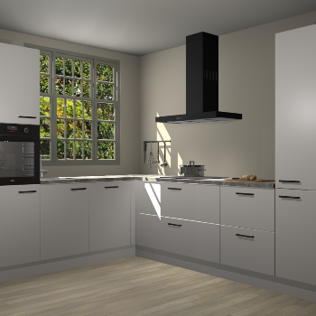 Zijdegrijze keuken Radom 55487