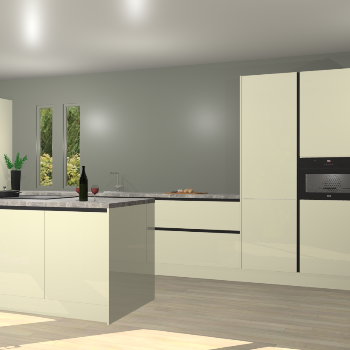 Magnolia hoogglans greeploze keuken Krakor 78199