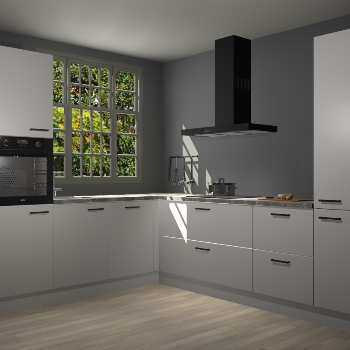 Zijdegrijze keuken Radom 55494