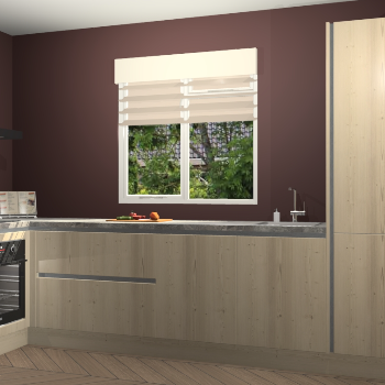 Vuren greeploze keuken Luzern 58708