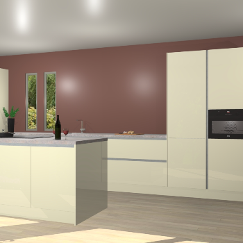 Magnolia hoogglans greeploze keuken Krakor 78239