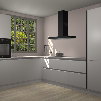 Zijdegrijze greeploze keuken Radom 55481