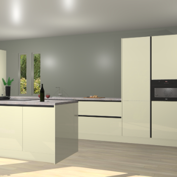 Magnolia hoogglans greeploze keuken Krakor 78242