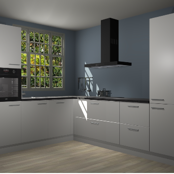 Zijdegrijze keuken Radom 55462