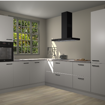 Zijdegrijze keuken Radom 55488