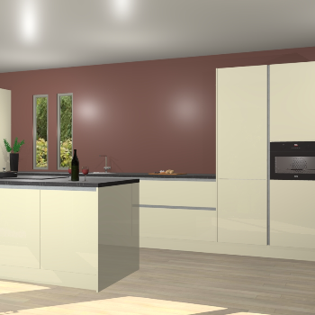 Magnolia hoogglans greeploze keuken Krakor 78252