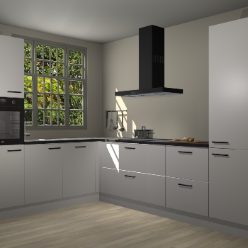 Zijdegrijze keuken Radom 55489