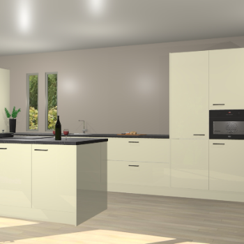 Magnolia hoogglans keuken Krakor 78254