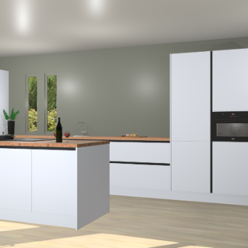 Sneeuwwitte greeploze keuken Krakor 78328