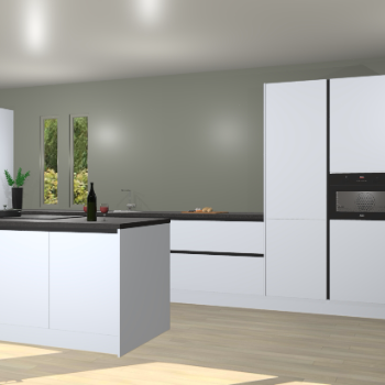 Sneeuwwitte greeploze keuken Krakor 78348