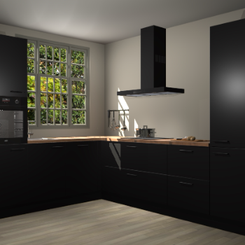 Zwarte keuken Radom 55484