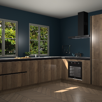 Chocolade Eiken greeploze  keuken Konin 65593