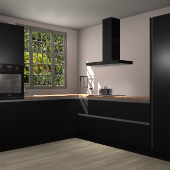 Zwarte greeploze keuken Radom 55477