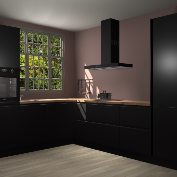 Zwarte greeploze keuken Radom 55498