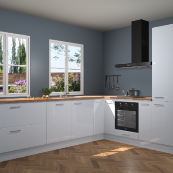 Sneeuwwitte hoogglans keuken Konin 65709