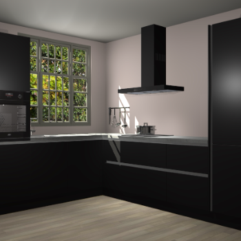 Zwarte greeploze keuken Radom 55595