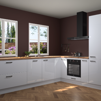 Sneeuwwitte hoogglans keuken Konin 65712