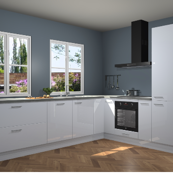 Sneeuwwitte hoogglans keuken Konin 65735