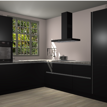 Zwarte greeploze keuken Radom 55597