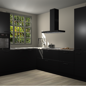 Zwarte keuken Radom 55604