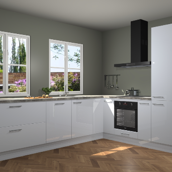 Sneeuwwitte hoogglans keuken Konin 65746