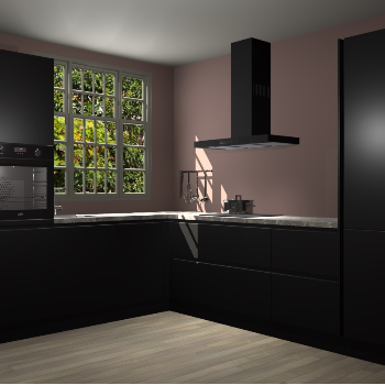 Zwarte greeploze keuken Radom 56135