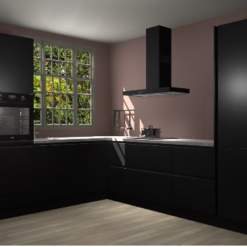 Zwarte greeploze keuken Radom 56136