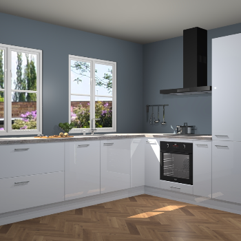 Sneeuwwitte hoogglans keuken Konin 65753